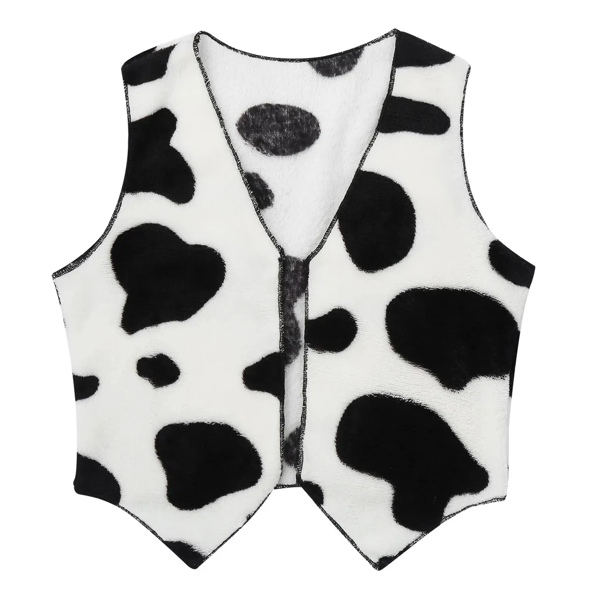 Top Trends: Black White Cowboy Cowgirl Costume Kids Halloween Party Fancy Dress Up Clothes Sleeveless Plush Cardigan Vest Waistcoat Tops Shoppable Styles