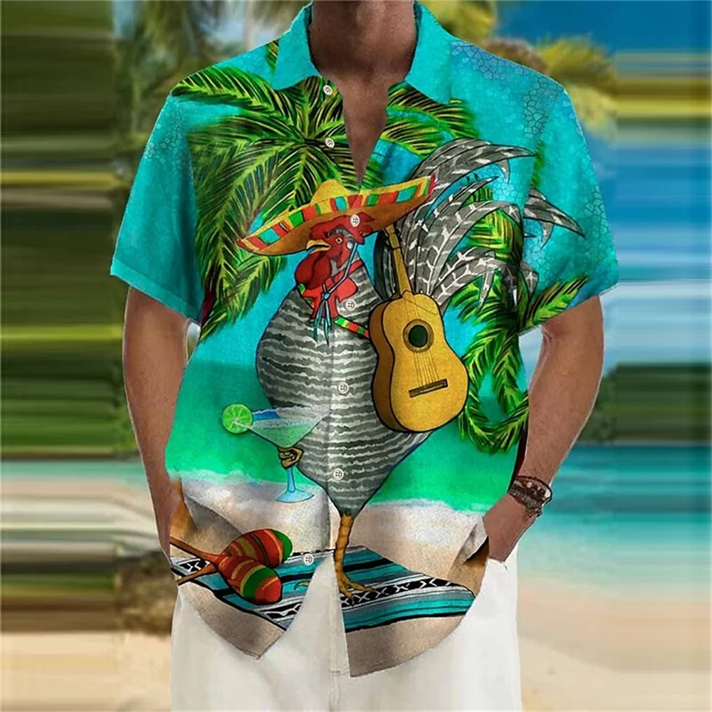 Top Trends: 2024 Summer Coconut Tree Hawaiian Holiday Shirt For Men Men&#039;s Lapel Shirt Europe And The United States Men&#039;s Casual Short Sleeve Shoppable Styles