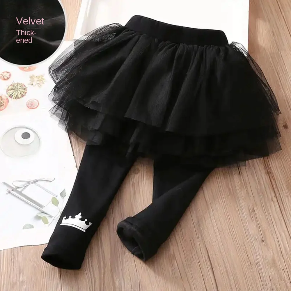 Top Trends: Toddler Baby Girl Winter Leggings Infant Girl Skirt Tights Pants Kids Strench Velvet Warm Leggings For Girls Fits 1-7Years Shoppable Styles