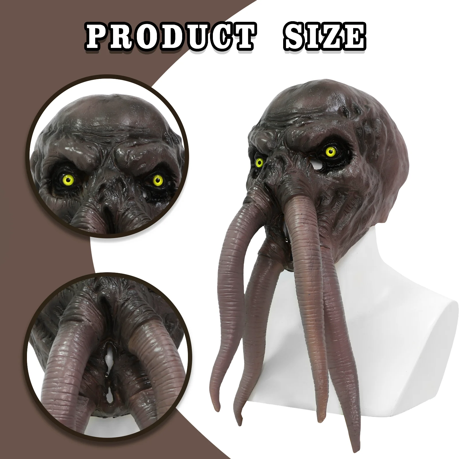 Top Trends: Game Baldur Gate 3 Lllithid Mind Flayer Squiddy Mask Cosplay Octopuses Monster Latex Helmet Halloween Party Costume Props Decor Shoppable Styles