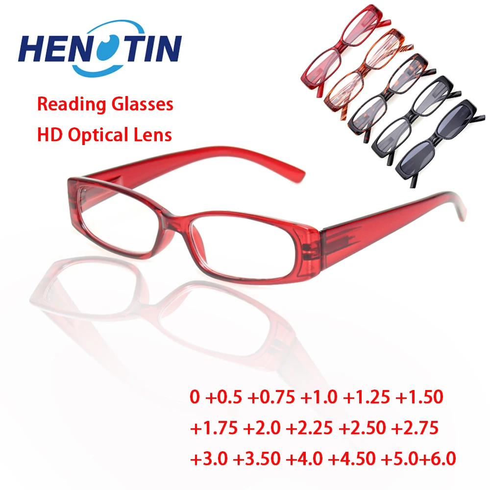 Top Trends: Henotin Reading Glasses Clear Optical Lens Men Women Rectangular Frame Reading Magnifier Including Outdoor Diopter Sunglasses Shoppable Styles