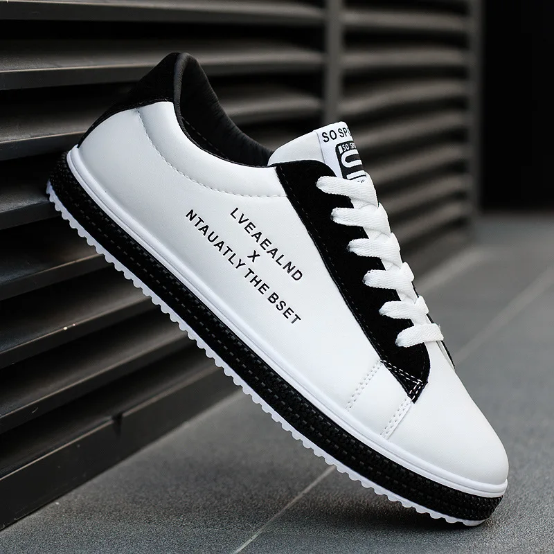 Top Trends: Men Leather Casual Shoes For Men Shoes Lace-up Sneakers Man Comfortable Leather Shoes Men Fashion White Sneakers Walking Shoes Shoppable Styles