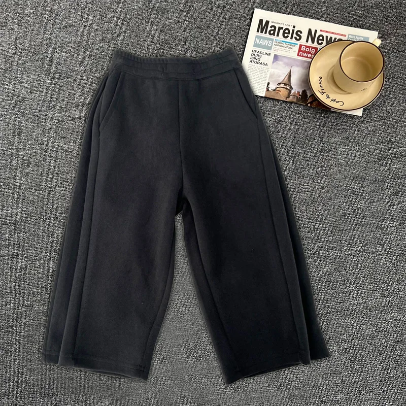 Top Trends: Autumn Kids Pants Children Solid Color Loose Wide Leg Pants Boys Soft All-match Straight Sweatpants Shoppable Styles - Image 6