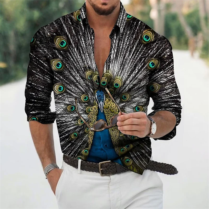 Top Trends: Fashion Men's New Feather Graphic Casual Comfortable High Quality Fabric Street Sports Party 2023 Spring Summer Plus Size Shoppable Styles - Image 3