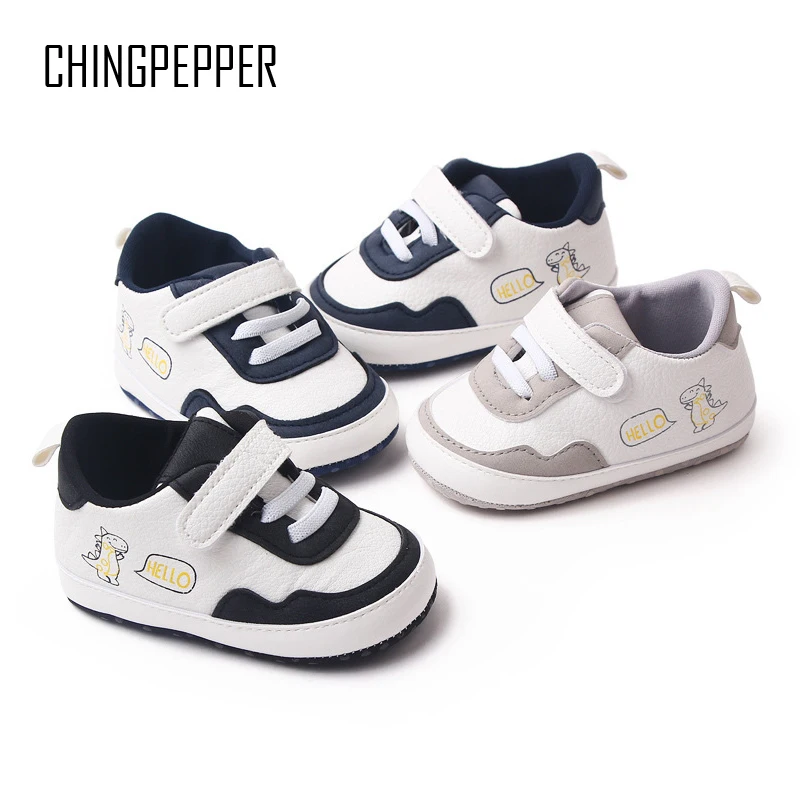 Top Trends: Brand Infant Crib Shoes For Baby Items Boy Cartoon Dinosaurs Sneakers Newborn Stuff Toddler Soft Sole Trainers Christening Gifts Shoppable Styles