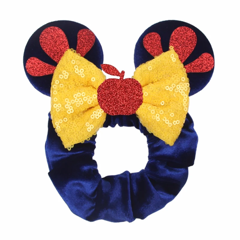 Top Trends: 2024 New Mouse Ears Hair Scrunchies Hair Tie Festival Sequins 4"Bows Elastic Hairband For Girls DIY Hair Accessories Shoppable Styles - Image 5