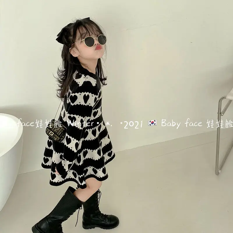 Top Trends: Dress Knee Length O-neck Collar Full Sleeve Pullover Print Simple Fashion Modern Casual Soft Comfortable Spring Kids Girls Shoppable Styles