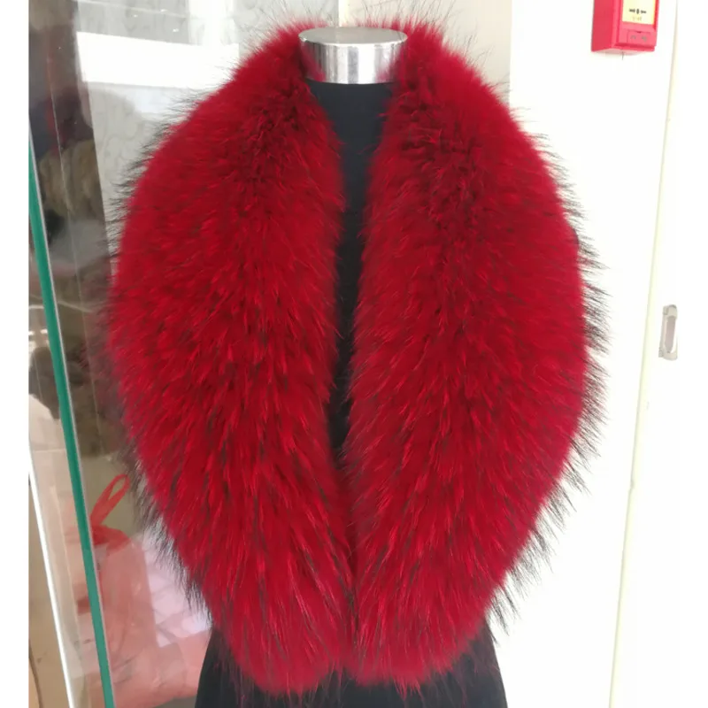 Top Trends: Raccoon Fur Collar Female Winter Fur Collar Coat Jacket Shawl Women Furry Fur Collar Scarves Neck Warmer Natural Fur Scarves Shoppable Styles