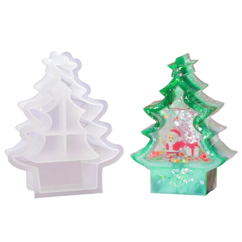 Top Trends: DIY 3D Crystal Lamp Christmas Tree Ornament Crystal Epoxy Resin Mold Home Decoration Quicksand Shaker Silicone Mold Shoppable Styles