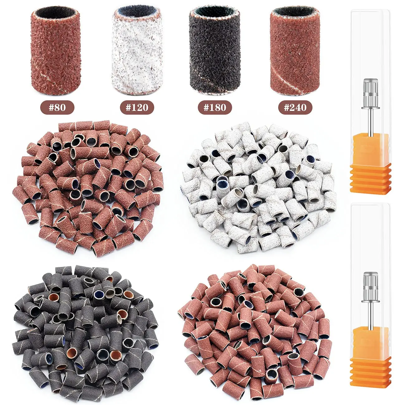 Top Trends: 100 Pieces Nail Sanding Bands For Nail Drill Bit Nail Sanding Bands Medium Grit File + Free 1 Mandrel Zebra Brown Drill Bit Shoppable Styles