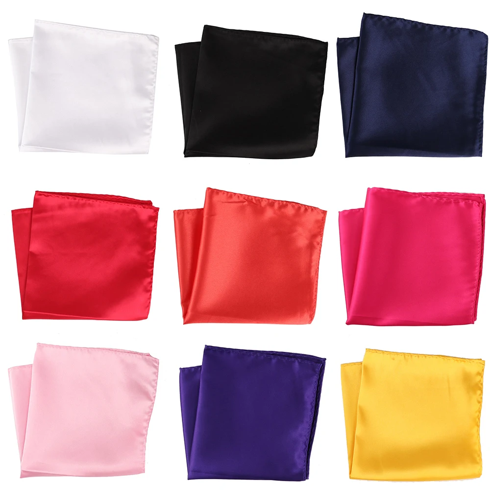 Top Trends: Tailor Smith 30x30cm Solid Colors Hankerchief Pocket Squares 31Colors Luxury Mens Silk Touch Soft Hankies Chest Towel Shoppable Styles