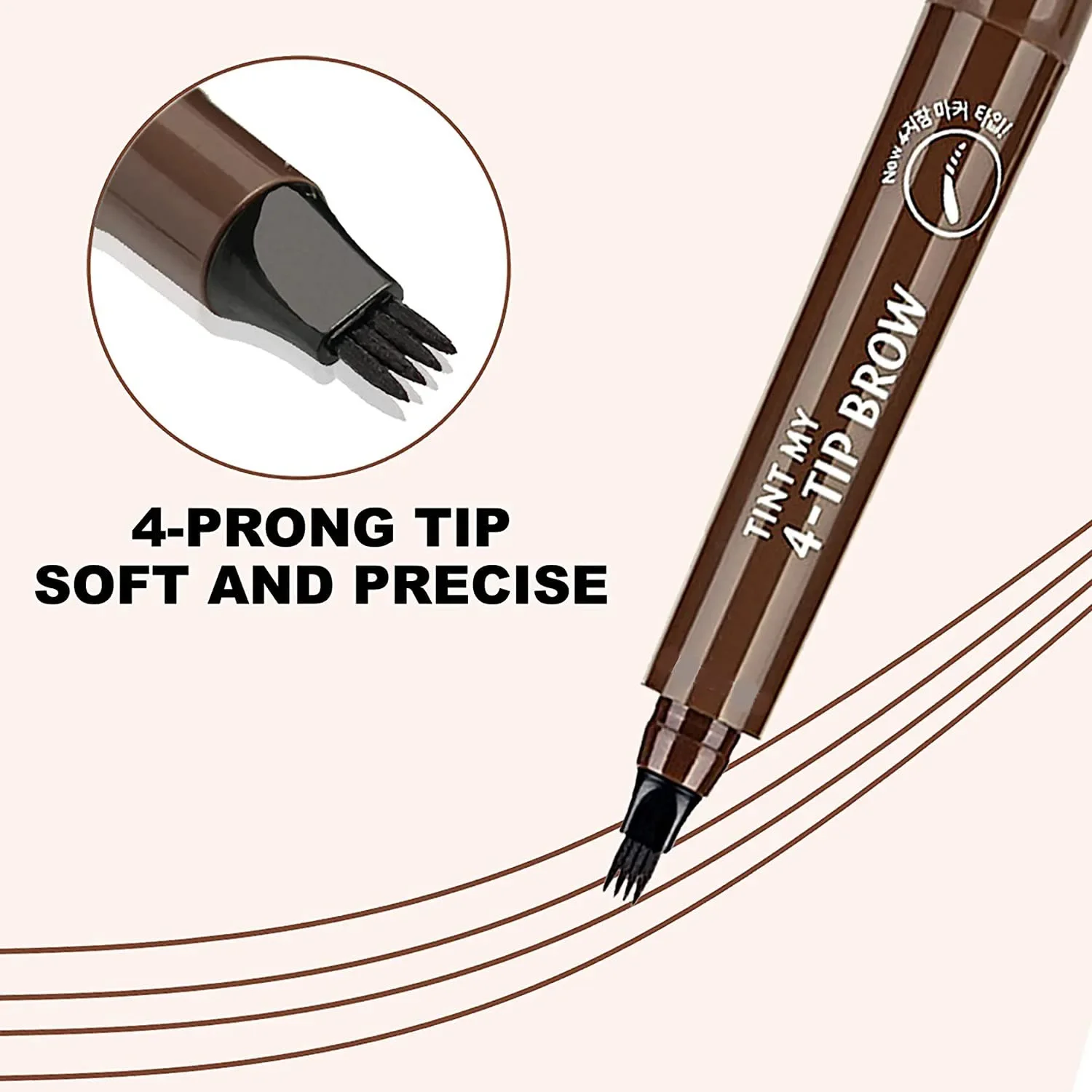 Top Trends: 4 Point Eyebrow Pencil 4 Prong Tip Eyebrow Pen 4 Fork Eyebrow Pencil Waterproof Liquid Eyebrow Pencil Long Lasting Like Real Shoppable Styles - Image 2