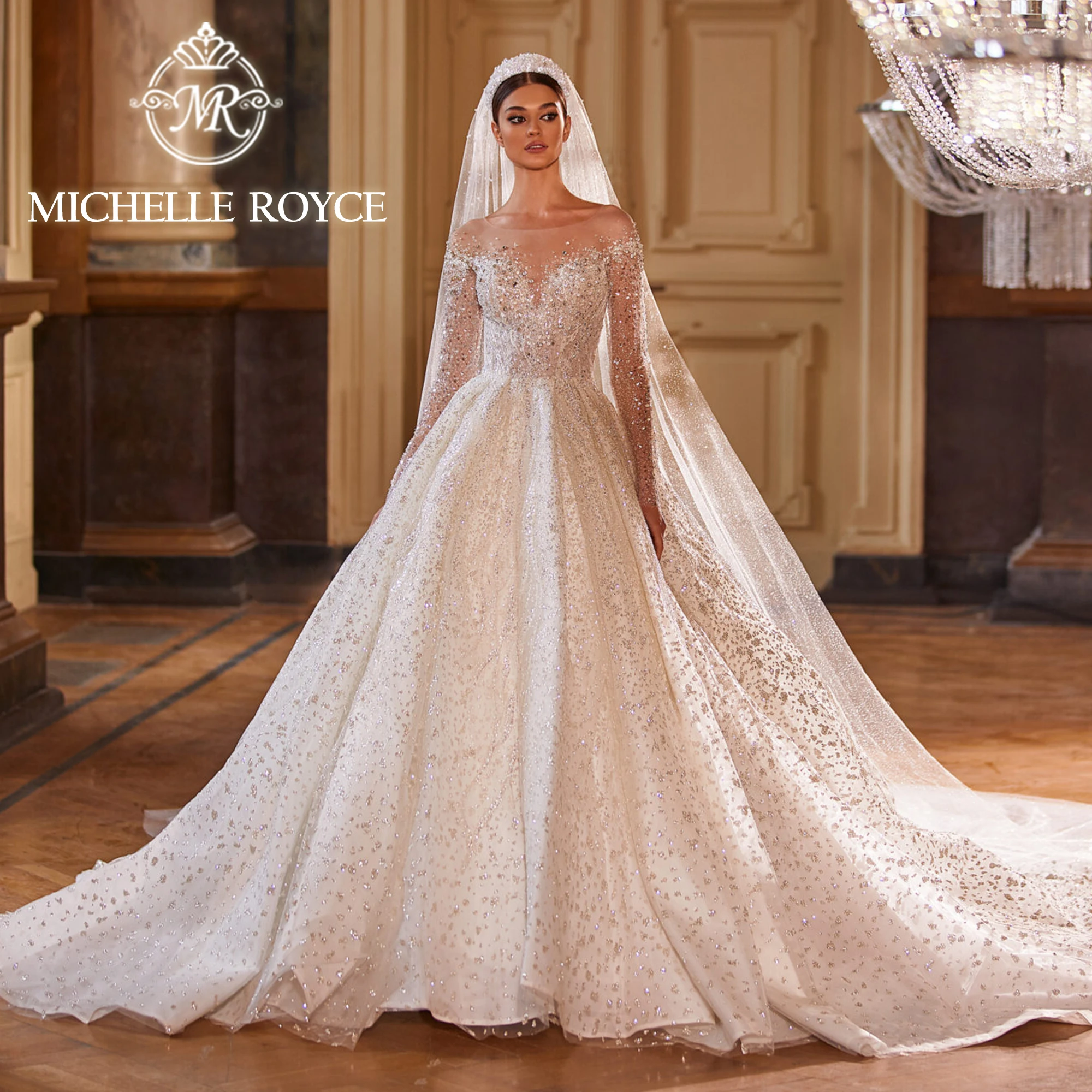 Top Trends: Michelle Royce Luxury Wedding Dresses For Women 2023 Shining Beading Princess Beading Backless Wedding Gown Vestidos De Novia Shoppable Styles