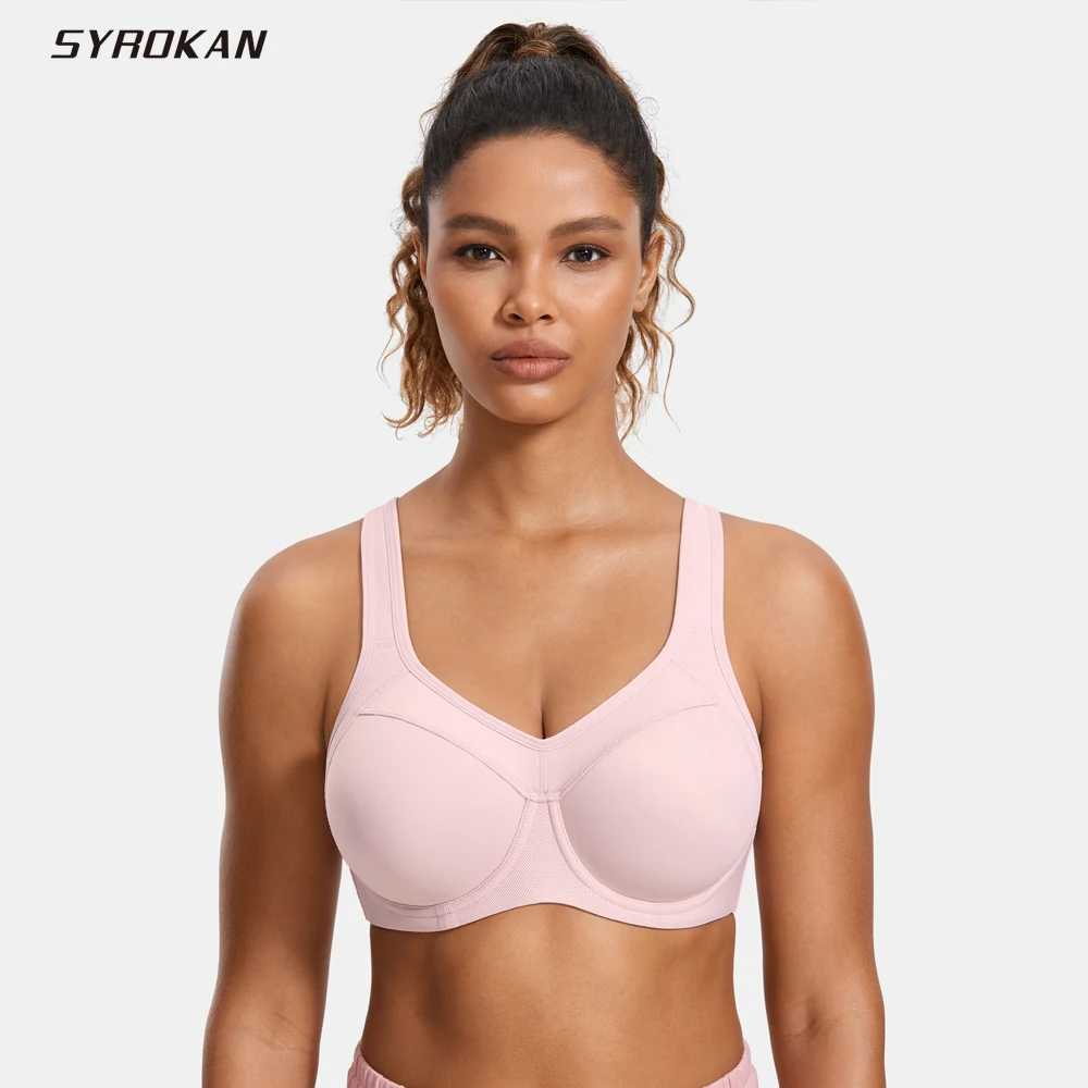 Top Trends: SYROKAN Sports Bra Women Summer Workout Gym Full Support Racerback Underwire Lightly Padded Underwear Athletic Apparel Clothing Shoppable Styles