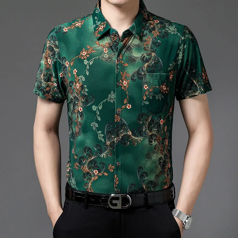 Top Trends: 2023 Vintage Trend Printed Polo T Shirt For Men Comfortable Summer New Casual Fashionable Short Sleeve Single-breasted T-shirt Shoppable Styles