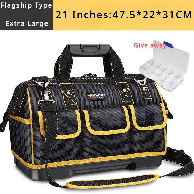 Top Trends: Large Capacity 23 Inch Oxford Cloth Professional Maintenance Reinforced Electrician Square Working Tool Bag Storage Toolkit Shoppable Styles - Image 6