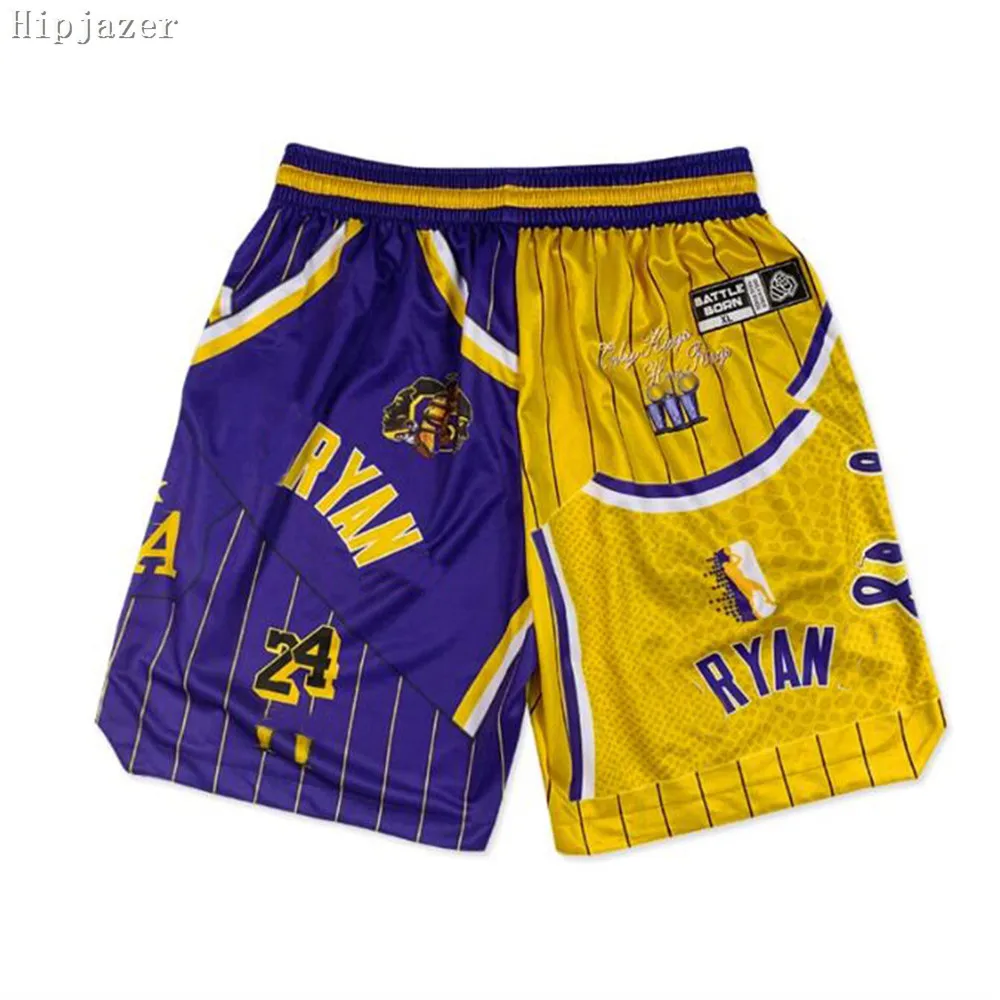 Top Trends: 2024Men Basketball Shorts 24 # 8 # European American Style Slam Hiphop Street Basketball Shorts Training Running Shorts Shoppable Styles - Image 2