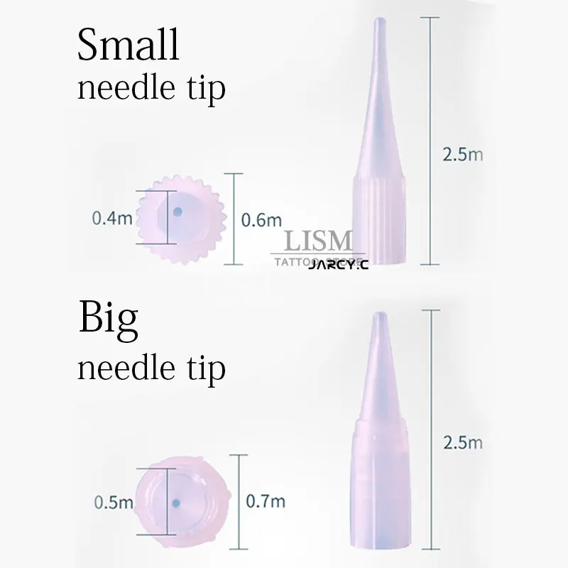 Top Trends: Microblading Tattoo Needles Tips 0.35*50mm Needle Caps 100Pcs 1R Single Round Needles For Eyebrow / Eyeliner / Lips Permanent Makeup Shoppable Styles - Image 5