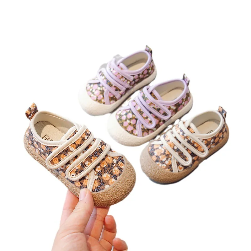 Top Trends: Kids Canvas Shoes Soft-soled Little Girls Princess Single Shoes Children Comfortable Flat Casual Shoes For Baby Girl Purple Shoppable Styles