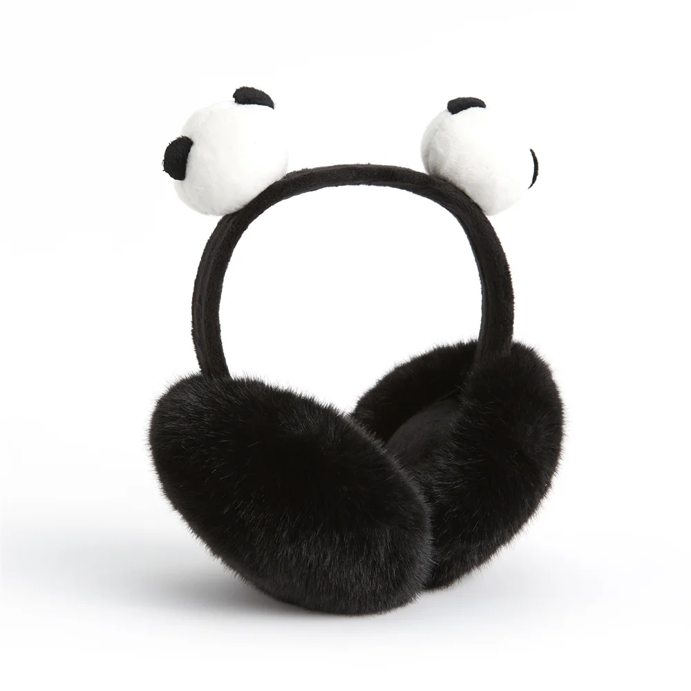 Top Trends: New Panda Earmuffs 2023 Autumn Innovative Luxurious Cute Plush Panda Soft Ear Muffs For Girl Woman Christmas Present Shoppable Styles - Image 5