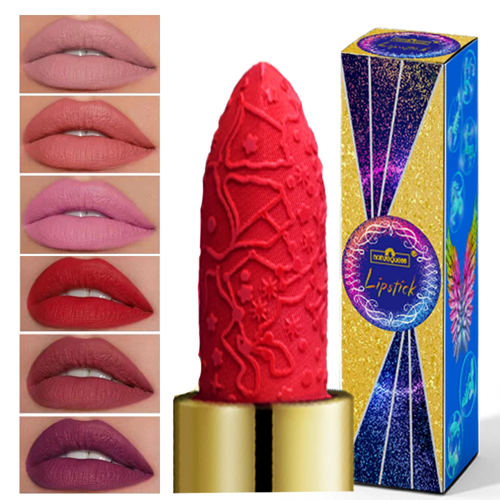 Top Trends: 12 Constellations Matte Lipsticks Long Lasting Waterproof Not Fading Sexy Red Pink Velvet Nude Lipsticks Women Gift Cosmetics Shoppable Styles