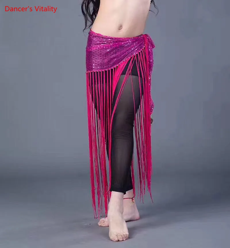 Top Trends: New Child Belly Dance Tassel Long Skirt Oriental Dance Dance Practice Hip Scarf 9 Colour Free Delivery Shoppable Styles