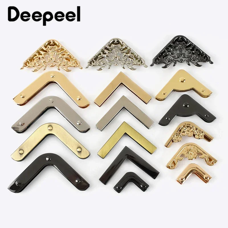 Top Trends: 10 / 20pcs Metal Bag Corner Handbags Strap Cover Clasp Protector Corners Decor End Clips DIY Edge Banding Hardware Accessories Shoppable Styles