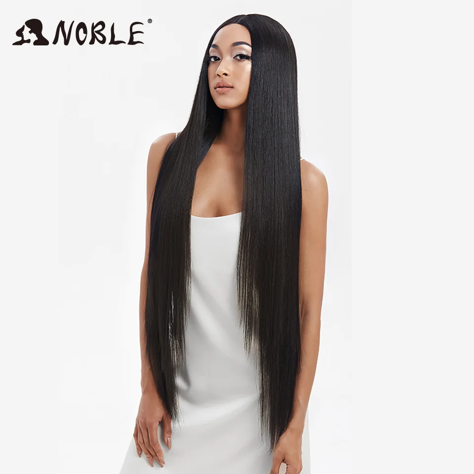 Top Trends: Noble Synthetic Lace Front Wigs For Women 38 Inch Straight Wig Lace Wig Ombre Blonde Lace Wigs Cosplay Straight Lace Front Wig Shoppable Styles