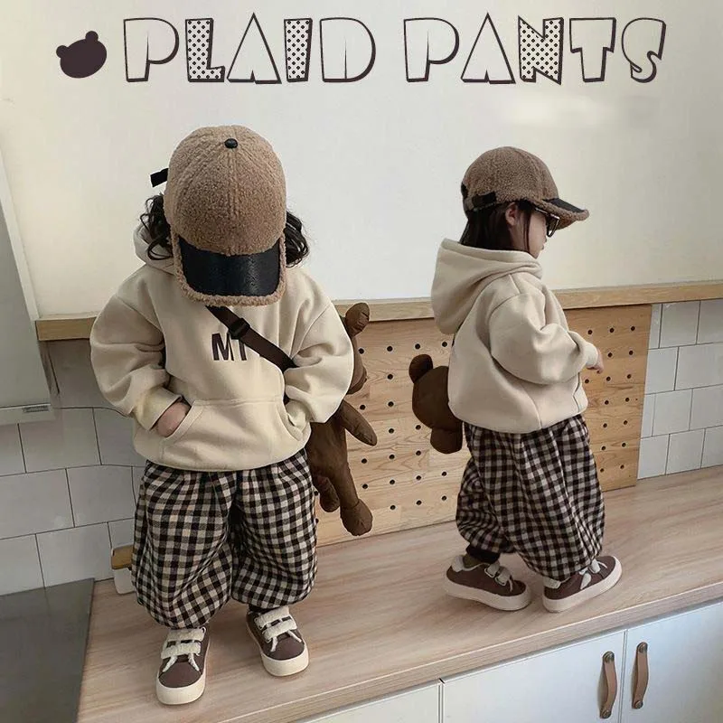 Top Trends: Fashion Letter Children's Sets Plush Sweate Pants 2pcs Sets Girl's Winter Plush Set New Korean Autumn / Winter Children's Clothing Shoppable Styles