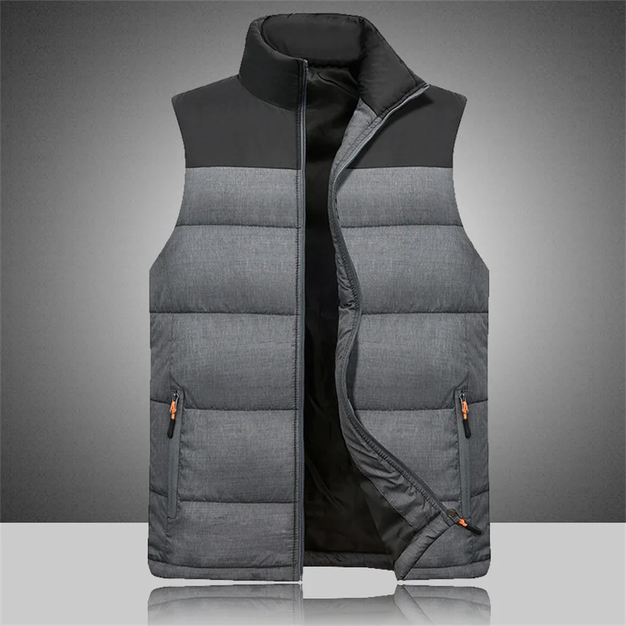 Top Trends: Men's Vest Jacket Sleeveless Casual Autumn Winter Warm Working Vest Thicken Padded Coat Waistcoat Work Wear Clothing Oversize Shoppable Styles