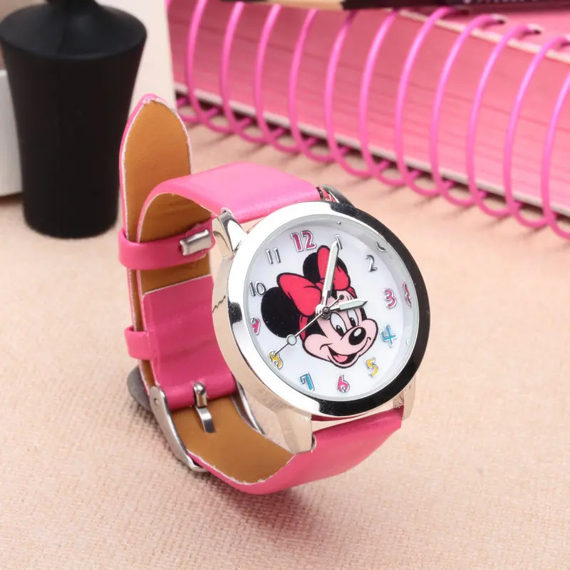 Top Trends: Disney Mickey Minnie Children&#039;s Watch Boys Girls Pointer Luminous Digital Quartz Movement Pin Buckle Strap Cartoon Kids Watches Shoppable Styles