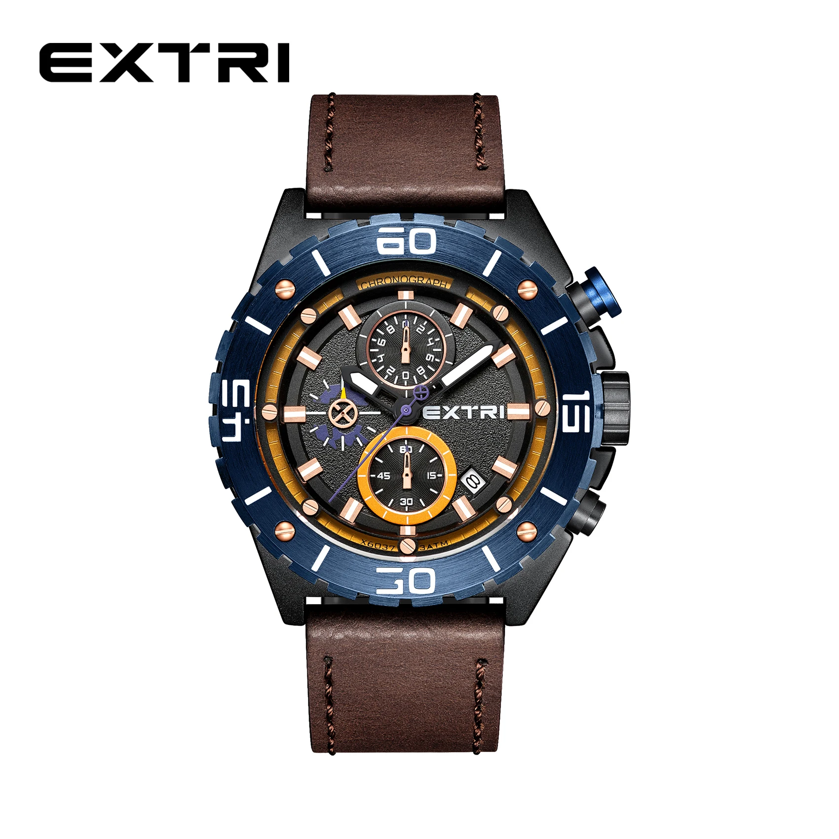 Top Trends: Extri Top Luxury Brand Men Sports Watch Male Casual Leather Strap Date Wristwatches Men's Quartz Watches Relogio Masculino Shoppable Styles