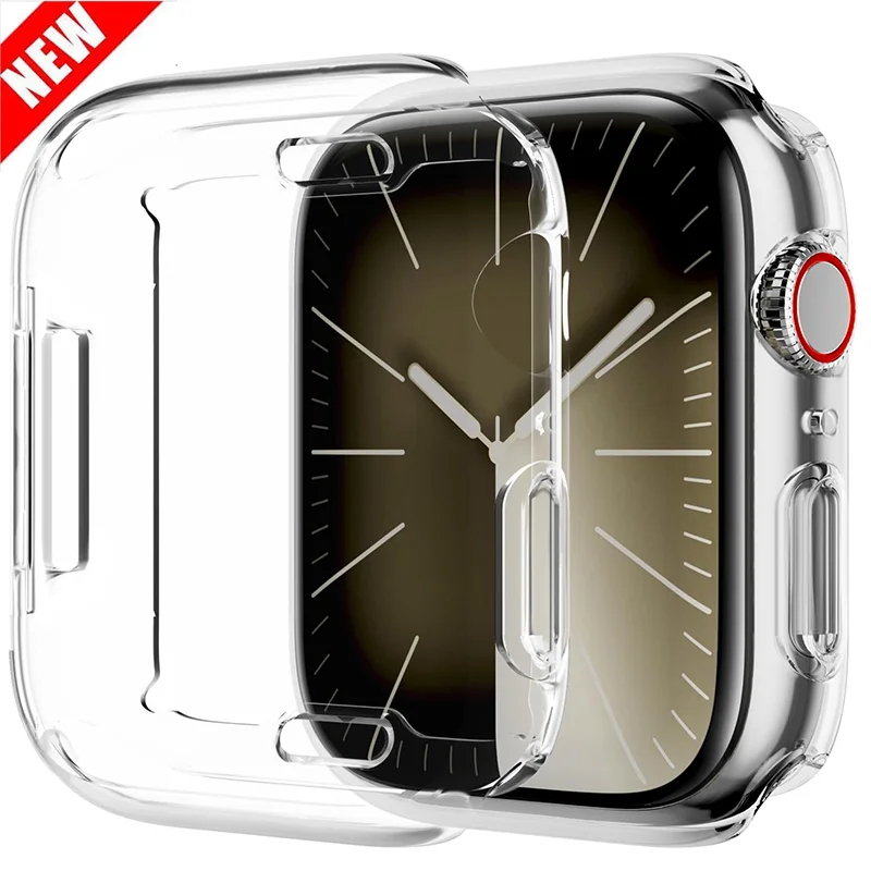 Top Trends: Full Cover Watch Case For Apple Watch Series 8 7 6 5 4 3 2 SE Silicone Clear Case Screen Protector IWatch 38 40 41MM 42 44 45MM Shoppable Styles