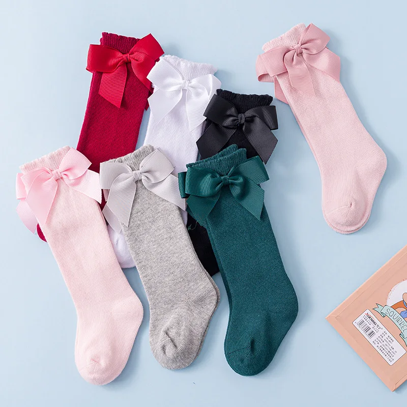 Top Trends: Newborn Baby Girls Socks New Kids Socks Toddlers Girls Big Bow Knee High Long Soft Cotton Lace Baby Socks Children Socks Shoppable Styles