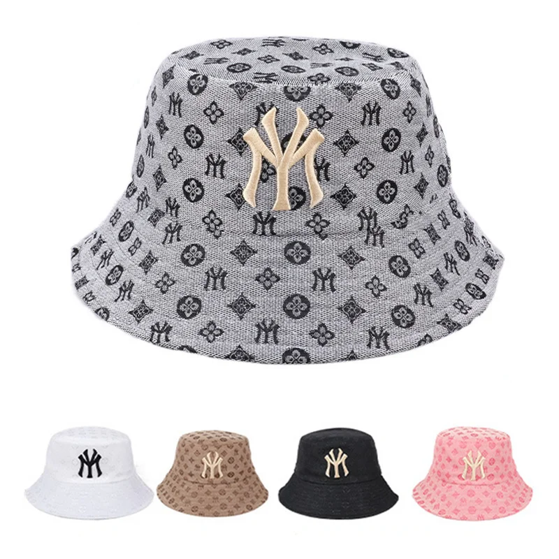 Top Trends: Summer Fashion Letter Embroidery Unisex Bucket Hat Men Women Outdoor Beach Travel Sport Cap High Quality Adult Sunscreen Sun Hat Shoppable Styles