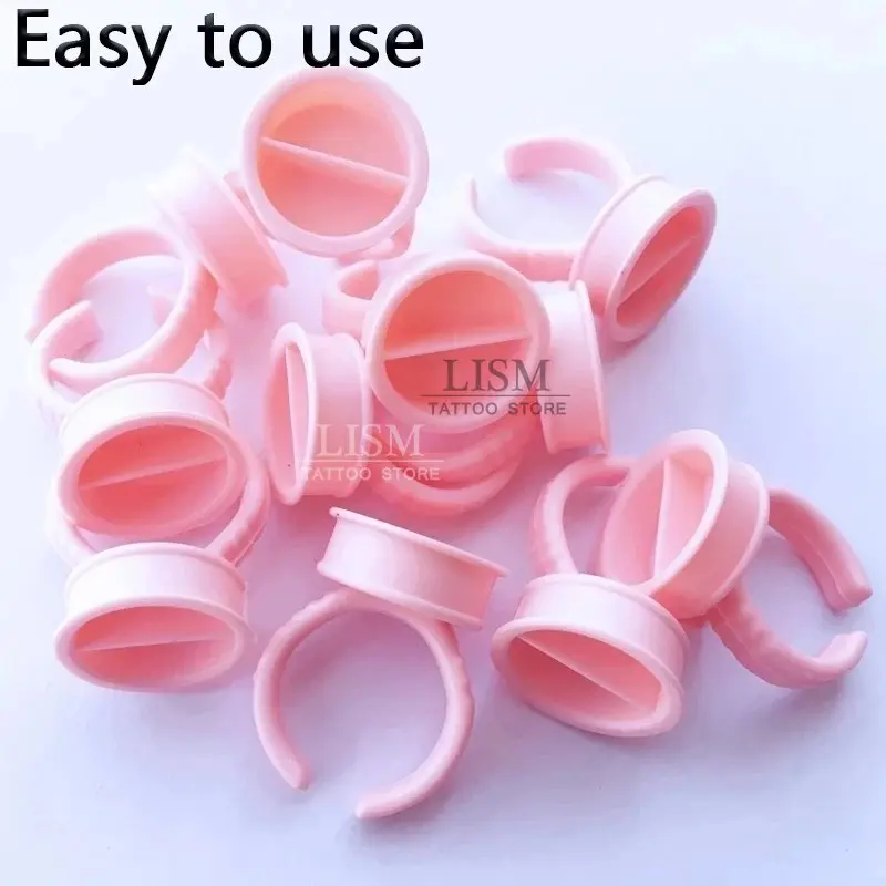 Top Trends: 100 PCS Tattoo Ink Caps Ring Microblading Permanent Tattoo Pigment Holder Cups Container Cap Rings Accessories S / M / L Shoppable Styles - Image 5