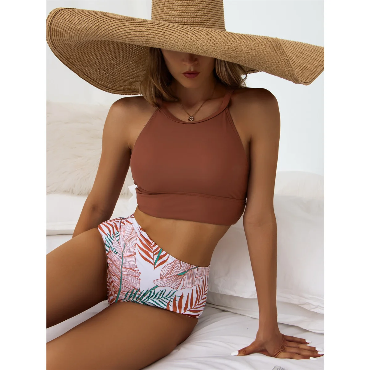 Top Trends: High Waist Bikinis 2023 Mujer Swimwear Women Swimsuit Crop Top Bikini Set Swimming For Bathing Suit Woman Maillot De Bain Femme Shoppable Styles