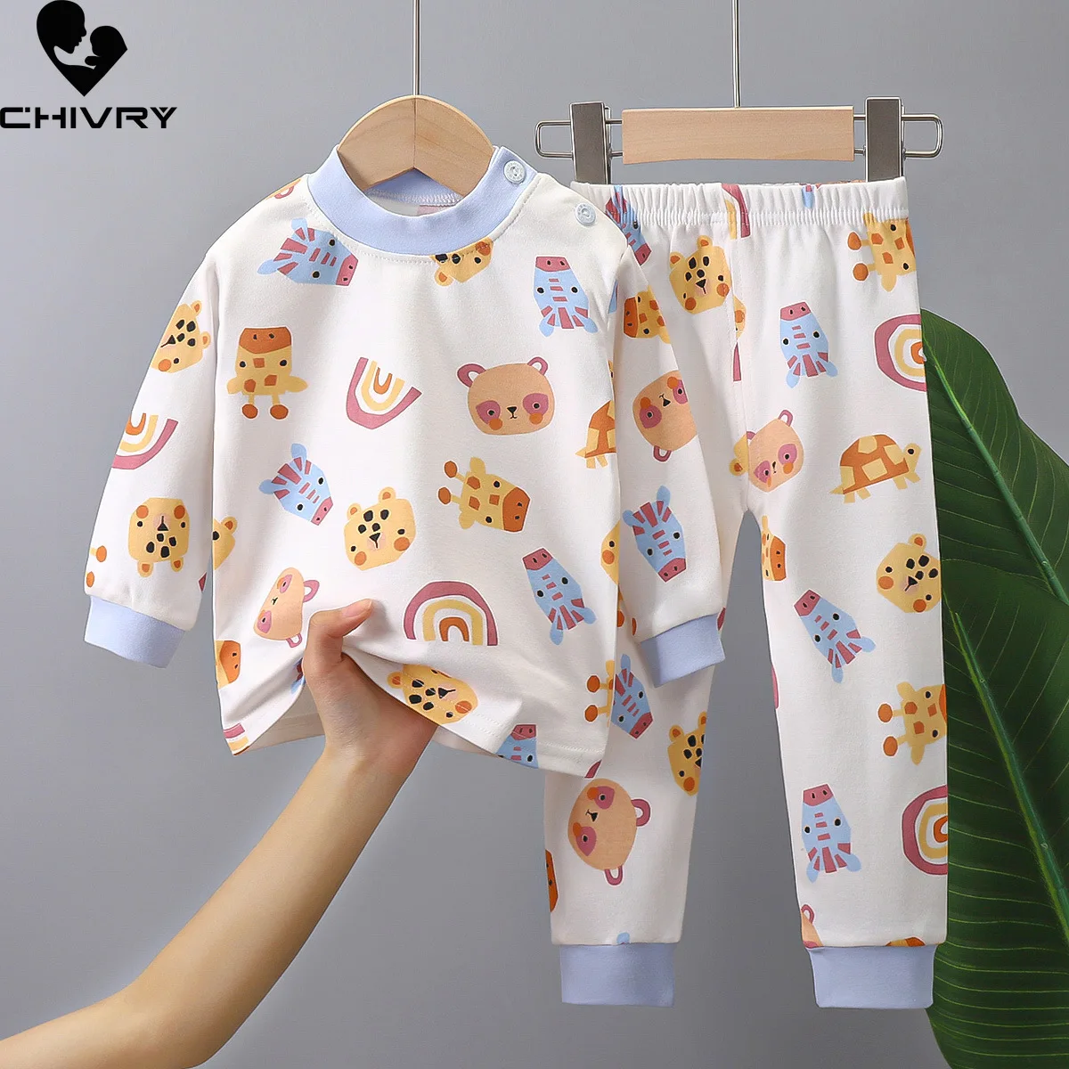 Top Trends: New 2023 Kids Boys Girls Pajamas Cartoon Long Sleeve Cute T-Shirt Tops With Pants Toddler Baby Autumn Sleeping Clothes Sets Shoppable Styles