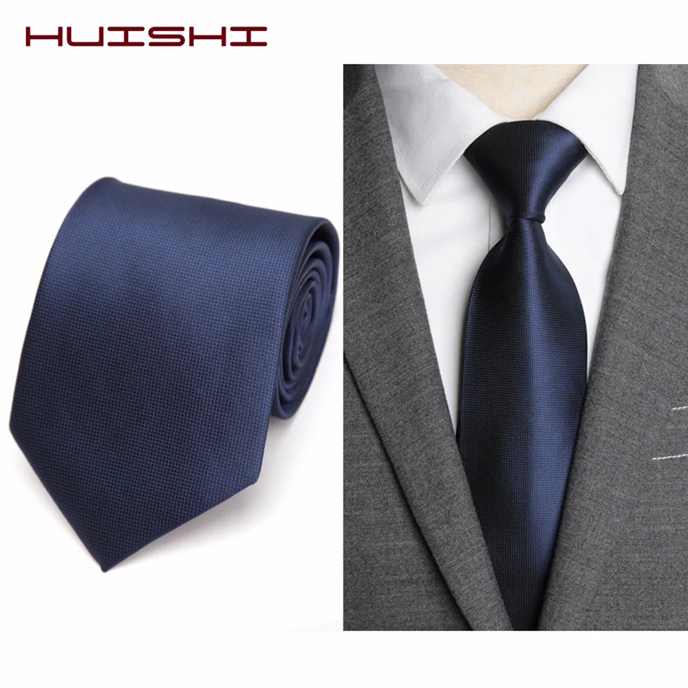 Top Trends: HUISHI 8CM 10 Style Men's Formal Waterproof Ties Business Vestidos Wedding Classic Men's Tie 6cm Jacquard Corbatas Dress Necktie Shoppable Styles