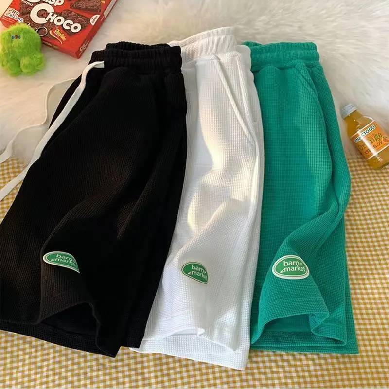 Top Trends: Summer Thin Ventilate Loose Patch Motion Shorts Slim Pockets Waist Drawstring Street Casual All-match Wide-leg Male Short Shoppable Styles - Image 3