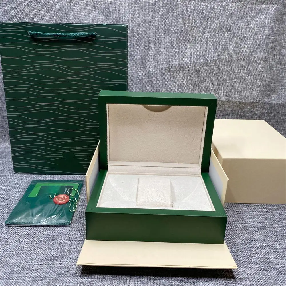 Top Trends: Factory Outlet Green With Original Wooden Watch Box And Booklet Luxury Brand Case With Card Custom AAA Watches Gift Shoppable Styles