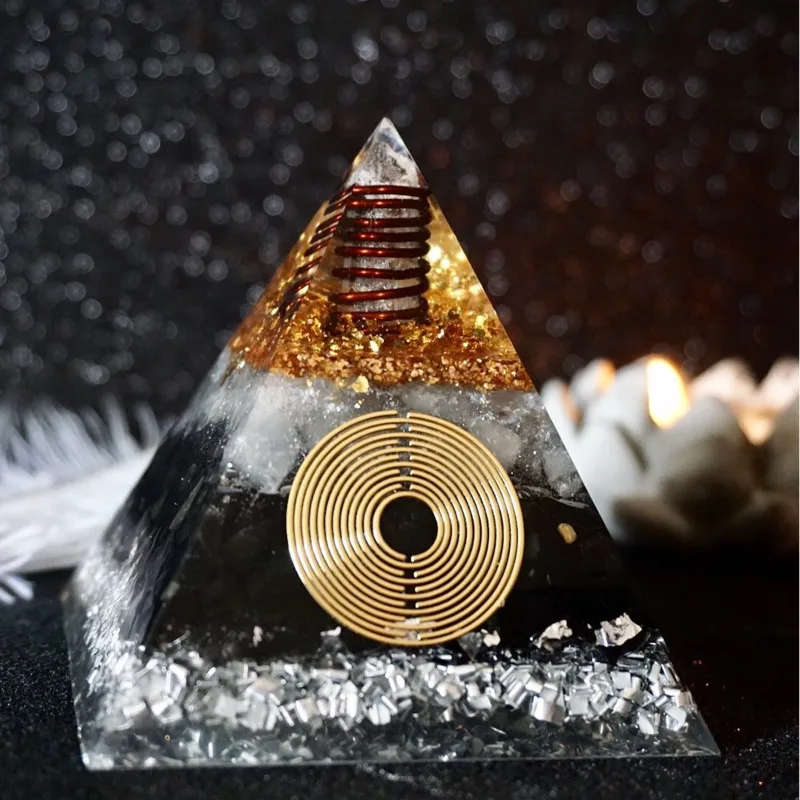 Top Trends: Natural Obsidian White Crystal Orgonite Meditation Healing Energy Orgone Pyramid Chakra Jewelry Sacred Geometry For Orgone Shoppable Styles