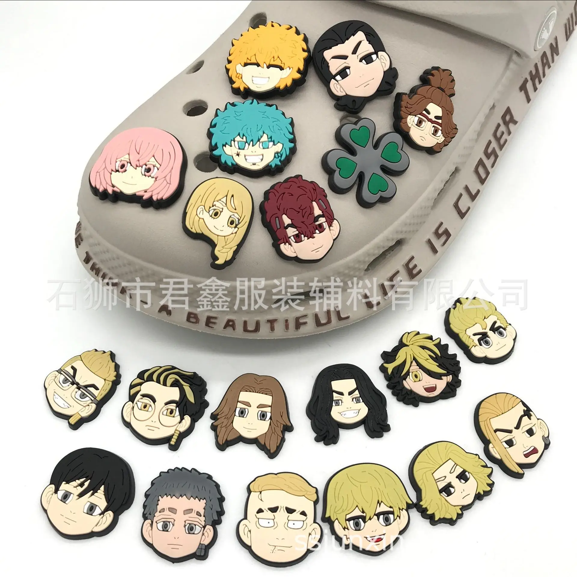 Top Trends: Tokyo Revengers Anime Characters PVC Shoe Buckle Available Single Sale Wholesale Cartoons Croc Charm Decorations Boys X-mas Gitf Shoppable Styles