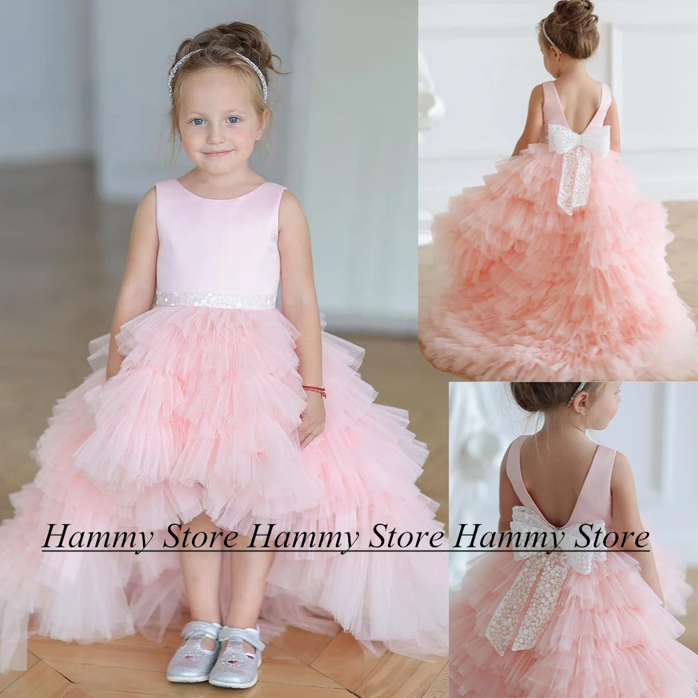 Top Trends: Cute Flower Girl Dress Round Neck Sleeveless Beading Sequin Pleat Tiered Tulle Birthday Party Gown For Christmas Dresses Shoppable Styles