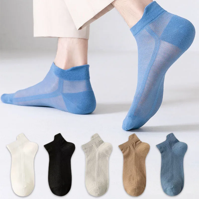 Top Trends: 3Pairs Men Socks Fashion Cotton Breathable Casual Men's Sports Sock Sweat Absorbent Comfortable Ultra-thin Business Sokken Shoppable Styles