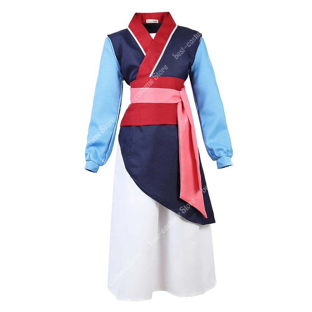 Top Trends: Hua Mulan Dress Cosplay Girls Princess Warrior Costume Children Hanfu Chinese Heroine Dress Up Halloween Party Outfit Shoppable Styles