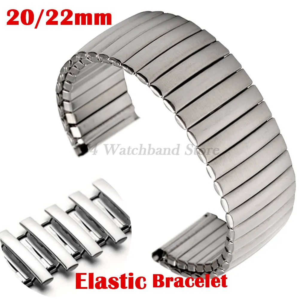 Top Trends: Metal Bracelet 20mm 22mm Stainless Steel Elastic Strap Bracelet Polished Matte Band Watch Accessories For Samsung Galaxy Watch3 Shoppable Styles