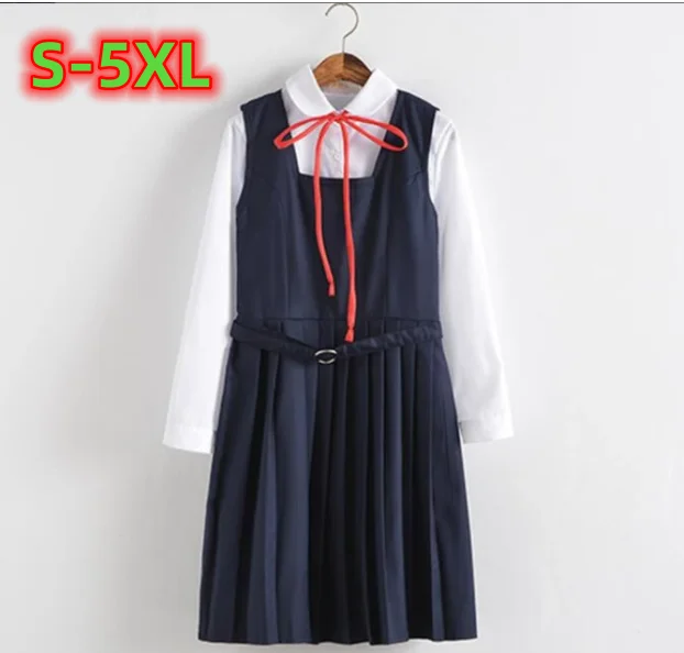 Top Trends: School Uniforms Short Or Long Sleeve Shirt And Vest Dress High Quality Japanese Preppy Style Girls Uniform Anime Costumes S-5XL Shoppable Styles