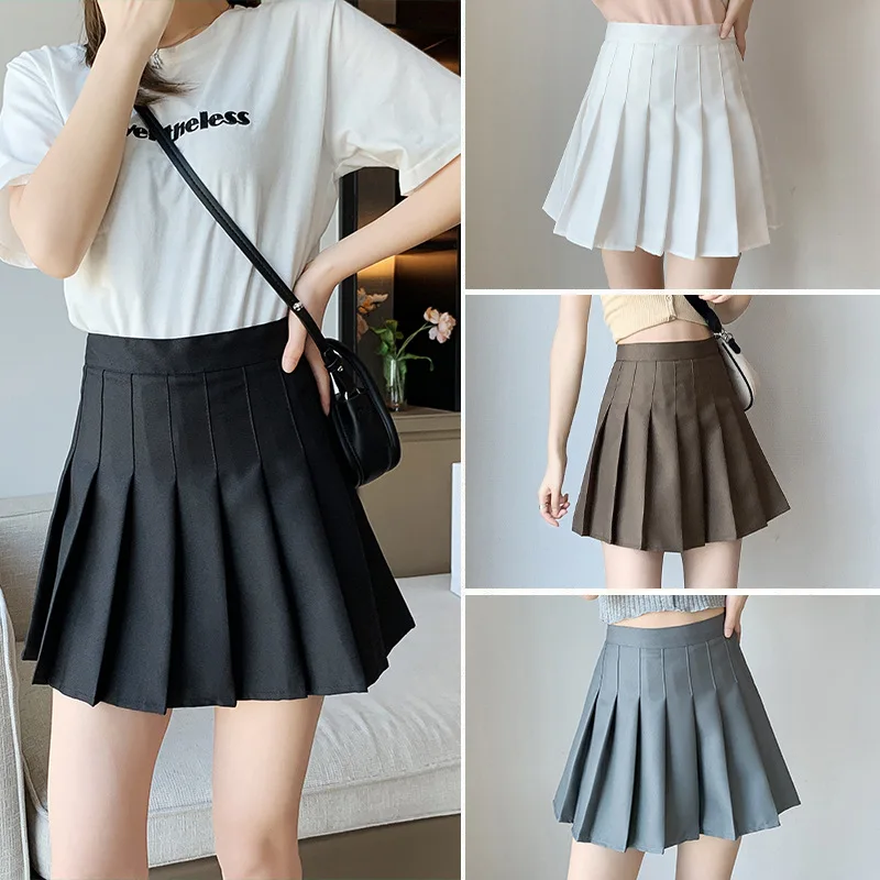 Top Trends: Summer High Waist Skirts Womens Sexy Mini Skirts Vintage Pleated Skirt Korean Tennis Skirts Short White Black Shoppable Styles - Image 6