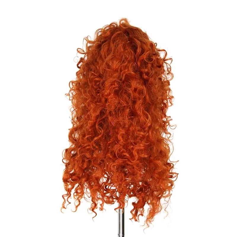 Top Trends: WoodFestival Synthetic Hair Party Wigs For Women Curly Cosplay Wig Orange Long Anime Girl Halloween Female Movie Brave Shoppable Styles - Image 2